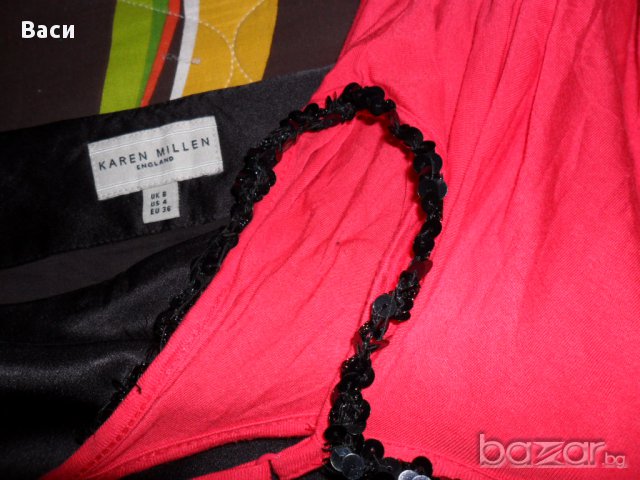 сет 100 % Karen Millen оригинална пола с камъни 100 % silk + топ Karen Millen