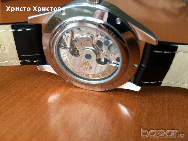 Мъжки луксозен часовник PATEK PHILIPPE клас ААА+ реплика, снимка 3 - Мъжки - 8543456