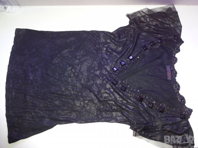 M/L размер Pina Fly блуза, черна, камъни – M/Lразмер, снимка 9 - Корсети, бюстиета, топове - 25034796