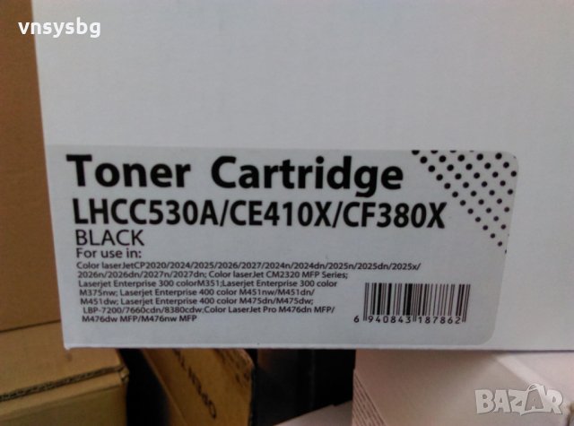 НР CC530A/CRG-718BK black-нова тонер касета