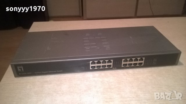 levelone gsw-1657 16 port gigabit ethernet switch, снимка 3 - Суичове - 25722864