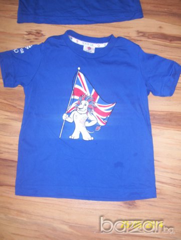 сини детски тениски с лъвче на адидас-размер-98-104 , снимка 5 - Детски тениски и потници - 7485826