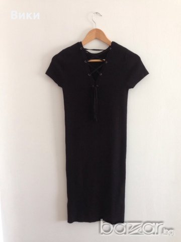 нова черна рокля bershka, снимка 9 - Рокли - 20839772