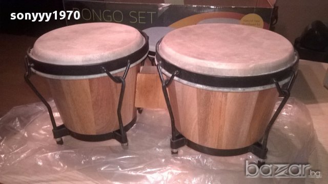 New bongos set+cd-40x23x19-made in germany-внос швеицария