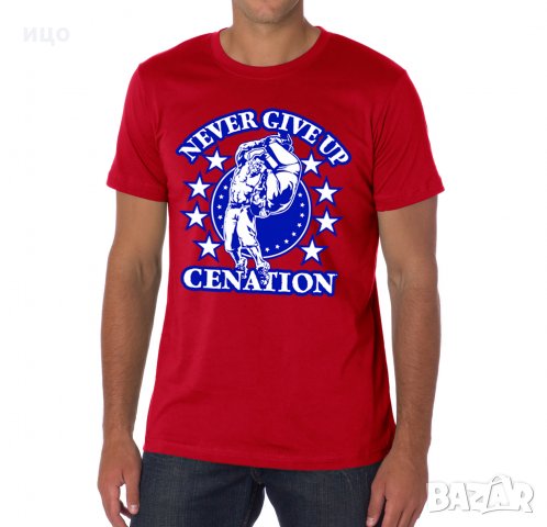 Тениска WWE Кеч John Cena Джон Сина "Never Give up Cenation"мъжки,детски, снимка 2 - Тениски - 24778513