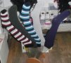 Дълги памучни чорапи - едноцветни или рае - последни бройки 