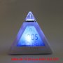 LED Часовник Пирамида сменящ цвета си в 7 цвята - код 0215, снимка 2