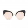Котешки слънчеви очила черно с бледо розово огледални , снимка 1 - Слънчеви и диоптрични очила - 15060409