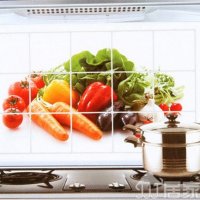 Зеленчуци лепенка стикер имитация плочки за плот на кухня , снимка 1 - Декорация за дома - 20567481