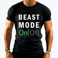 Fitness Mania! Мъжка TRAIN тениска BEAST MODE ON! Бъди различен поръчай с твоя снимка!, снимка 1 - Тениски - 16122531