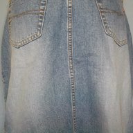 Уникална дънкова пола с асиметричен волан ”Cross Jeans” The original brand, снимка 3 - Поли - 15125425