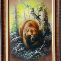 Мечка, картина за ловци, снимка 1 - Картини - 19795634