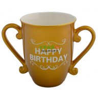 Златиста подаръчна чаша с две дръжки, снимка 5 - Подаръци за рожден ден - 15760545