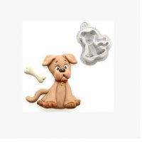3D куче и кокал силиконов молд форма декорация и украса торта фондан бисквитки, снимка 1 - Форми - 20448371