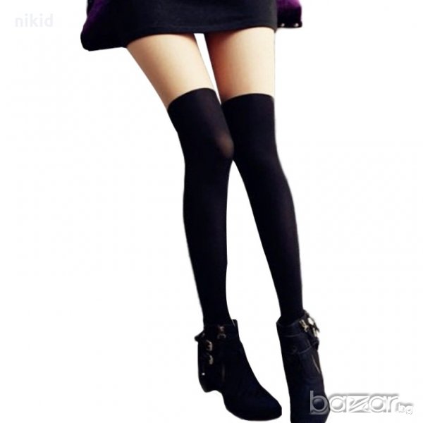 Дамски чорапогащник 2 цвята телесно черен, снимка 1