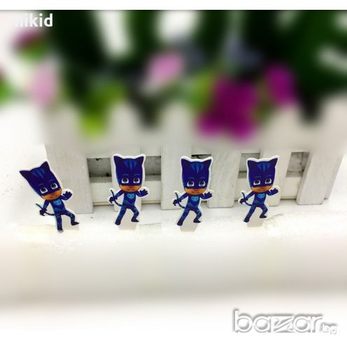 къси 10 бр топери PJMASKS PJ Masks PJ Mask ug за мъфини декорация рожден ден, снимка 1