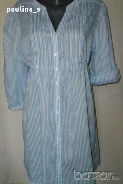 Рокля тип риза от много фин индииски памук ”Н&М”® / голям размер , снимка 1