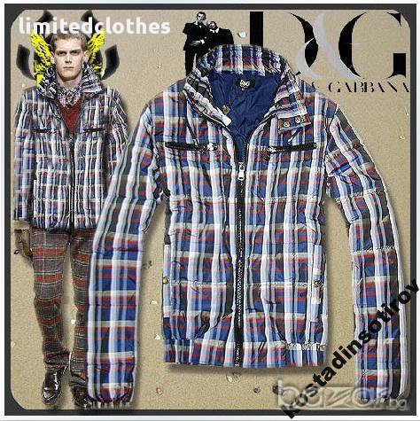 D&G Dolce & Gabbana Plaid Stripe Мъжко Яке size 46 (S), снимка 1