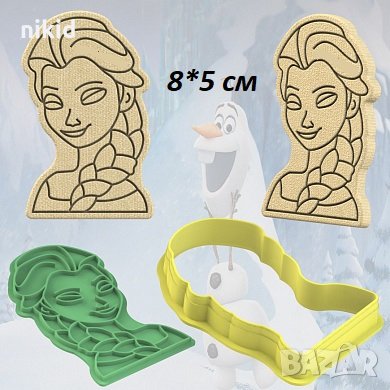 Елза от Замръзналото Кралство Frozen пластмасов резец форма фондан тесто бисквитки, снимка 1