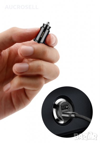Бързо Зарядно за кола Супер Fast Charger  BASEUS 3.1A с 2 USB порта, снимка 1