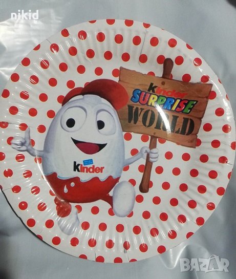 Шоколадово яйце Киндер kinder surprise 10 бр парти чинии чинийки, снимка 1