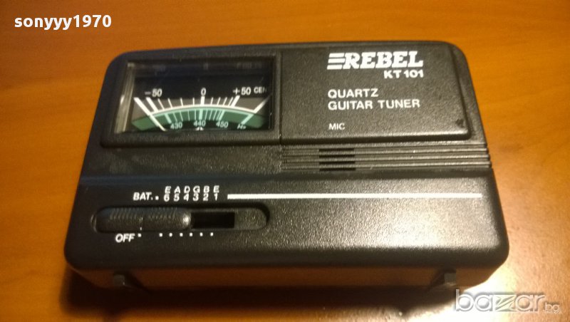 rebel kt101-quartz gitar tuner-внос швеицария, снимка 1