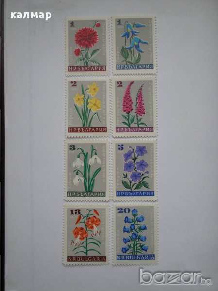български пощенски марки - градински цветя 1966, снимка 1