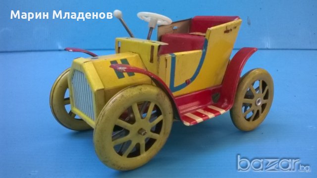 стара механична играчка-количка, снимка 3 - Колекции - 18638188