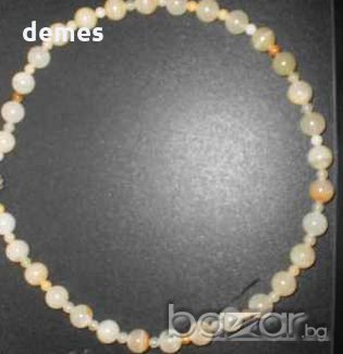  Гердан от естествен мрамор/афганистански нефрит/