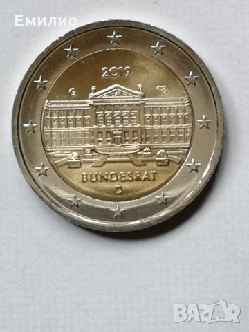 2019 Germany € 2 BUNDESRAT (D) BUNC, снимка 6 - Нумизматика и бонистика - 24691862