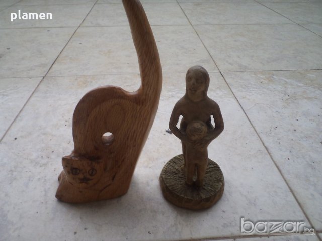 2 дървени статуетки, снимка 1