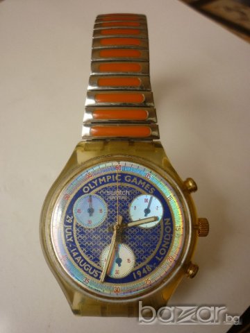 Рядък  часовник swatch олимпиада, снимка 2 - Мъжки - 21299393