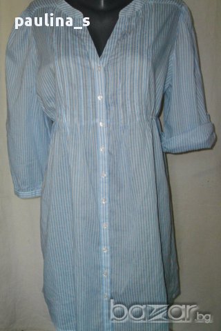Рокля тип риза от много фин индииски памук ”Н&М”® / голям размер 