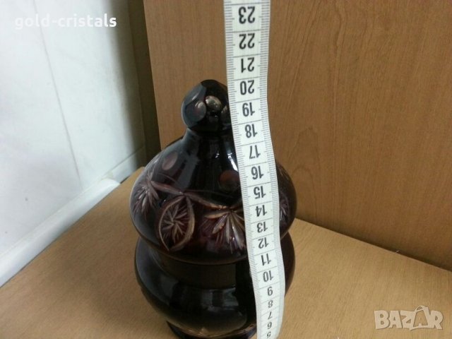 Кристална захарница бонбониера буркан , снимка 8 - Антикварни и старинни предмети - 22151191