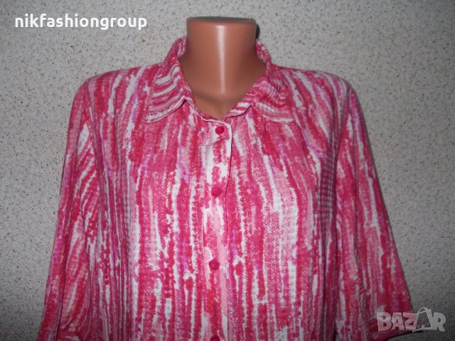 Риза в червено и бяло, L размер, снимка 2 - Ризи - 24817582