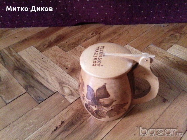 Чещка халба бира дървена, снимка 1 - Декорация за дома - 18605172