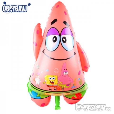Патрик Спондж боб Sponge Bob Спонджбоб SpongeBob голям фолио фолиев балон хелий или въздух парти, снимка 2 - Други - 20842117