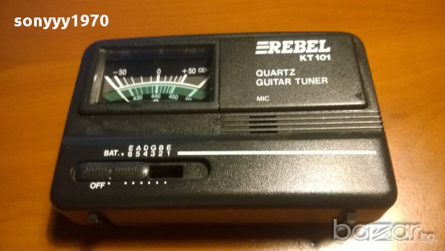 rebel kt101-quartz gitar tuner-внос швеицария, снимка 1 - Струнни инструменти - 8832756