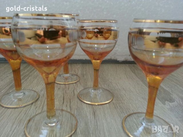 Чаши за ракия с златен кант, снимка 10 - Антикварни и старинни предмети - 22534810