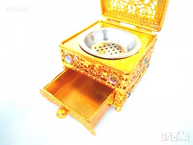 Декоративна арабска метална кадилна кутия за тамян и  ароматерапии, снимка 1