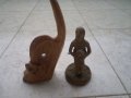 2 дървени статуетки, снимка 1 - Антикварни и старинни предмети - 19502403