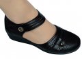 Черни дамски отворени обувки Езел със стелка comfort, снимка 2