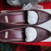 Нови обувки със шарен ток Firetrap в лилаво, кожа н.39, снимка 1 - Дамски обувки на ток - 25364261