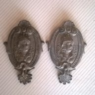две стари метални апликации-барок, снимка 1 - Антикварни и старинни предмети - 18619937