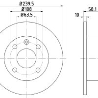 Нови спирачни дискове предни TEXTAR за FORD , снимка 1 - Части - 24505580