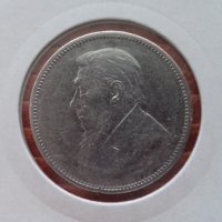 Сребърна монета ЮАР 2 Шилинга 1896 г. EF+, снимка 2 - Нумизматика и бонистика - 22859588
