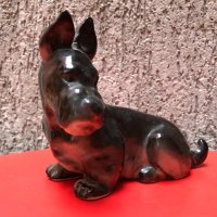 Порцеланова фигура на куче Ризеншнауцер , снимка 2 - Статуетки - 24268935