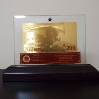 Сувенири 200 евро златни банкноти със сертификат , снимка 1 - Нумизматика и бонистика - 8432470
