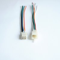 Автомобилен кабел за касетофон с накрайници 6pin(м)/6pin(ж) 0,2m 12V, снимка 1 - Аксесоари и консумативи - 23359044