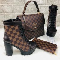 Дамски боти чанта и портмоне Louis Vuitton черно код178, снимка 1 - Дамски боти - 24321867